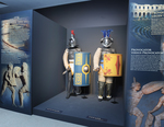 Gladiatorenausstellung mit Gladiatorenpaar Murmillo gegen Thraex, Liechtensteinisches Landesmuseum