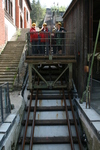 Mit dem Schrägaufzug gelangen die Besucher zu dem höchsten Punkt der ehemaligen Erzaufbereitungsanlage.